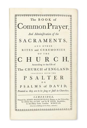 BOOK OF COMMON PRAYER.  The Book of Common Prayer.  1760